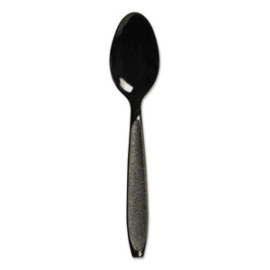 ESSCCHSKT - Impress Heavyweight Full-Length Polystyrene Cutlery, Teaspoon, Black, 1000-ct