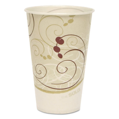 ESSCCR12NSYM - Symphony Treated-Paper Cold Cups, 12oz, White-beige-red, 100-bag, 20 Bags-carton
