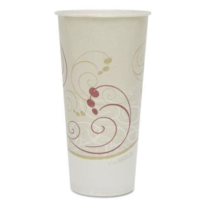 ESSCCRS22NSYM - Symphony Treated-Paper Cold Cups, 22oz, White-beige-red, 50-bag, 20 Bags-carton