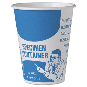 ESSCCSC378 - Paper Specimen Cups, 8 Oz, Blue-white, 20-carton
