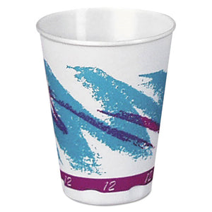 ESSCCV12TX0005 - Jazz Hot Paper Vending Cups, 12oz, Blue-purple-white, Jazz Theme, 35-pk, 20-ct