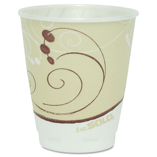 ESSCCX8J8002PK - Symphony Design Trophy Foam Hot-cold Drink Cups, 8oz, Beige, 100-pack