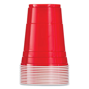 Solo Party Plastic Cold Drink Cups, 16 Oz, Red, 288-carton