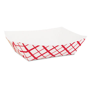 ESSCH0413 - Paper Food Baskets, 1lb, Red-white, 1000-carton