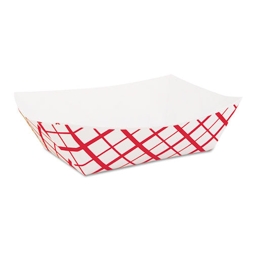 ESSCH0417 - Paper Food Baskets, 2lb, Red-white, 1000-carton