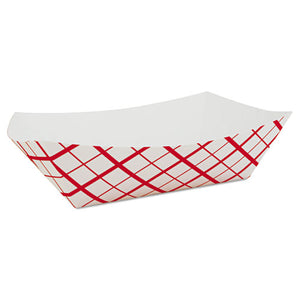 ESSCH0433 - Paper Food Baskets, Red-white Checkerboard, 10 Lb Capacity, 250-carton