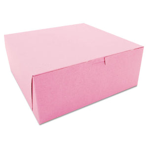ESSCH0873 - Non-Window Bakery Boxes, 10 X 10 X 4, Pink, 100-carton