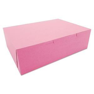 ESSCH0890 - Non-Window Bakery Boxes, 14 X 10 X 4, Pink, 100-carton