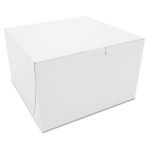 ESSCH09455 - Tuck-Top Bakery Boxes, Paperboard, White, 8 X 8 X 5
