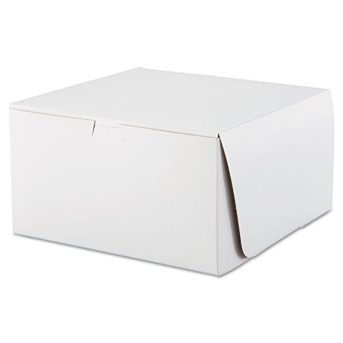 ESSCH0977 - Tuck-Top Bakery Boxes, 10w X 10d X 5 1-2h, White, 100-carton