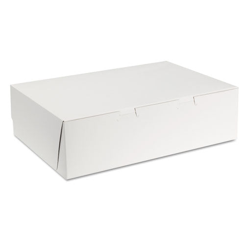 ESSCH1025 - Tuck-Top Bakery Boxes, 14w X 10d X 4h, White, 100-carton