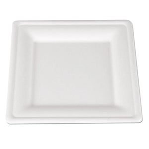 ESSCH18630 - Champware Molded Fiber Tableware, Square, 8 X 8, White, 500 Per Carton