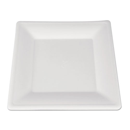 ESSCH18640 - Champware Molded Fiber Tableware, Square, 10 X 10, White, 500 Per Carton