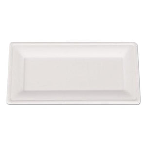 ESSCH18650 - Champware Molded Fiber Tableware, Rectangle, 10 X 5, White, 500 Per Carton