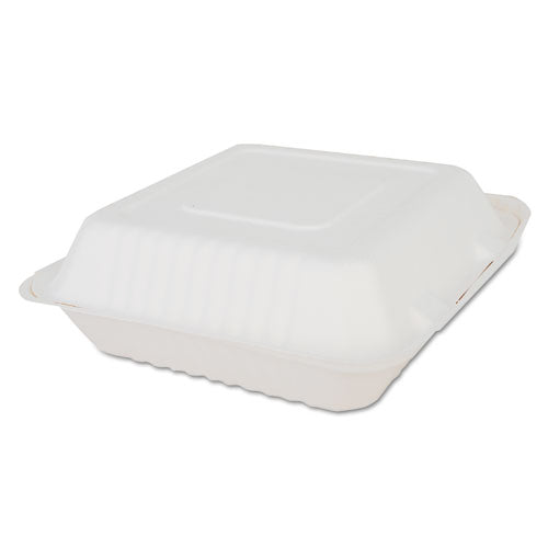 ESSCH18935 - Champware Molded-Fiber Clamshell Containers, 9w X 9d X 3h, White, 200-carton