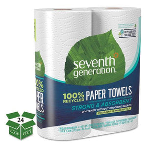 ESSEV13730 - 100% Recycled Paper Towel Rolls, 2-Ply, 11 X 5.4 Sheets, 140 Sheets-rl, 24 Rl-ct