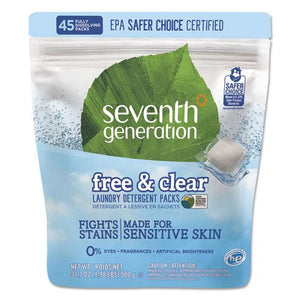 ESSEV22977CT - Natural Laundry Detergent Packs, Unscented, 45 Packets-pack, 8-carton