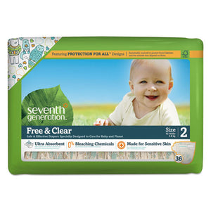 ESSEV44061 - FREE AND CLEAR BABY DIAPERS, SIZE 2, 12 LBS TO 18 LBS, 144-CARTON