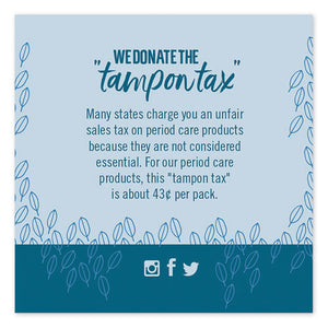 Organic Cotton Tampons, Regular, 18-pack, 6 Packs-carton