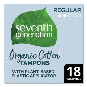 Organic Cotton Tampons, Regular, 18-pack, 6 Packs-carton