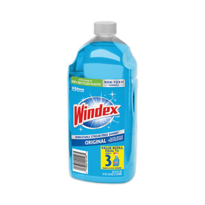 Glass Cleaner With Ammonia-d, 67.6oz Refill, Unscented, 6-carton