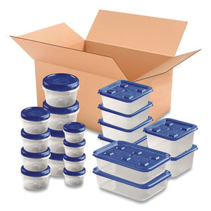 40-piece Plastic Containers With Lids Variety Pack, Assorted Sizes, Clear