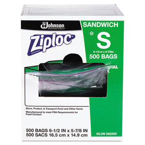 ESSJN682255 - Resealable Sandwich Bags, 1.2mil, 6 1-2 X 6, Clear, 500-box