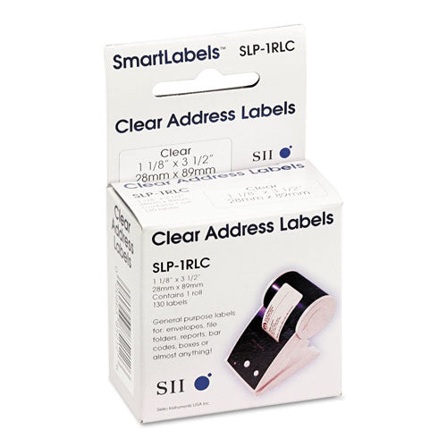 ESSKPSLP1RLC - Self-Adhesive Address Labels, 1-1-8 X 3-1-2, Clear, 130-box