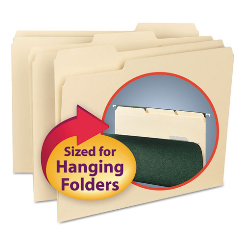 ESSMD10230 - Interior File Folders, 1-3 Cut Top Tab, Letter, Manila, 100-box