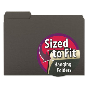 ESSMD10243 - Interior File Folders, 1-3 Cut Top Tab, Letter, Black, 100-box