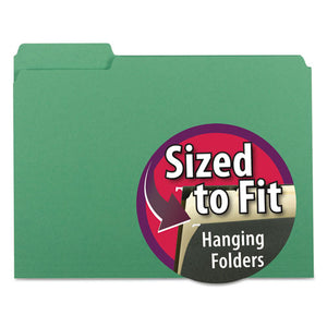 ESSMD10247 - Interior File Folders, 1-3 Cut Top Tab, Letter, Green, 100-box