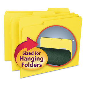 ESSMD10271 - Interior File Folders, 1-3 Cut Top Tab, Letter, Yellow, 100-box