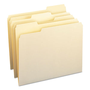 ESSMD10330 - File Folders, 1-3 Cut Assorted, One-Ply Top Tab, Letter, Manila, 100-box