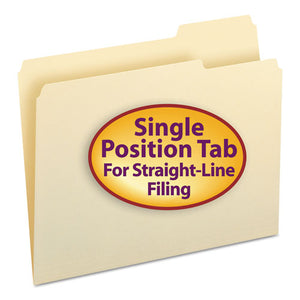 ESSMD10333 - File Folders, 1-3 Cut Third Position, One-Ply Top Tab, Letter, Manila, 100-box