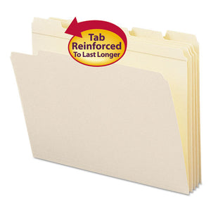 ESSMD10356 - File Folders, 1-5 Cut, Reinforced Top Tab, Letter, Manila, 100-box