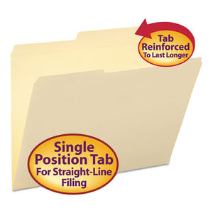 ESSMD10376 - Guide Height Folder, 2-5 Cut Right, Two-Ply Tab, Letter, Manila, 100-box