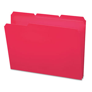 ESSMD10501 - Waterproof Poly File Folders, 1-3 Cut Top Tab, Letter, Red, 24-box