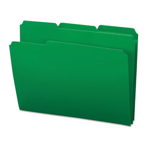 ESSMD10502 - Waterproof Poly File Folders, 1-3 Cut Top Tab, Letter, Green, 24-box
