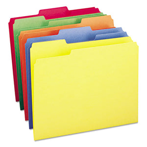 ESSMD11943 - File Folders, 1-3 Cut Top Tab, Letter, Bright Assorted Colors, 100-box
