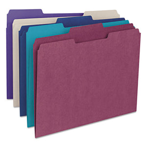 ESSMD11948 - File Folders, 1-3 Cut Top Tab, Letter, Deep Assorted Colors, 100-box