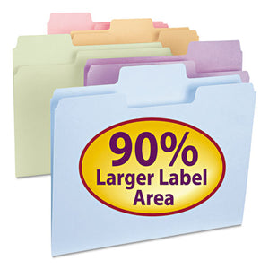 ESSMD11961 - Supertab File Folders, 1-3 Cut Top Tab, Letter, Assorted Colors, 100-box