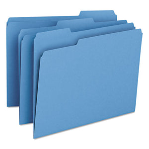 ESSMD12043 - File Folders, 1-3 Cut Top Tab, Letter, Blue, 100-box