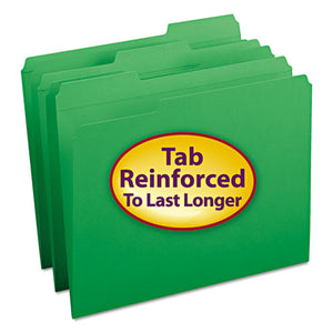 ESSMD12134 - File Folders, 1-3 Cut, Reinforced Top Tab, Letter, Green, 100-box
