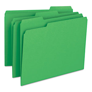 ESSMD12143 - File Folders, 1-3 Cut Top Tab, Letter, Green, 100-box