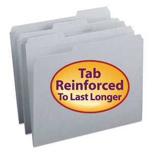 ESSMD12334 - File Folders, 1-3 Cut, Reinforced Top Tab, Letter, Gray, 100-box