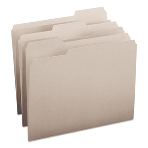 ESSMD12343 - File Folders, 1-3 Cut Top Tab, Letter, Gray, 100-box