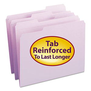 ESSMD12434 - File Folders, 1-3 Cut, Reinforced Top Tab, Letter, Lavender, 100-box
