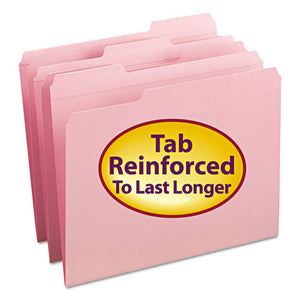 ESSMD12634 - File Folders, 1-3 Cut, Reinforced Top Tab, Letter, Pink, 100-box