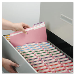 ESSMD12643 - File Folders, 1-3 Cut Top Tab, Letter, Pink, 100-box