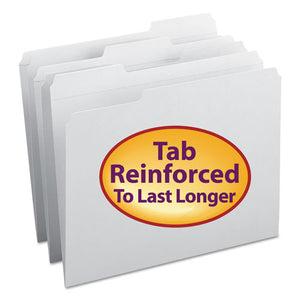ESSMD12834 - File Folders, 1-3 Cut, Reinforced Top Tab, Letter, White, 100-box